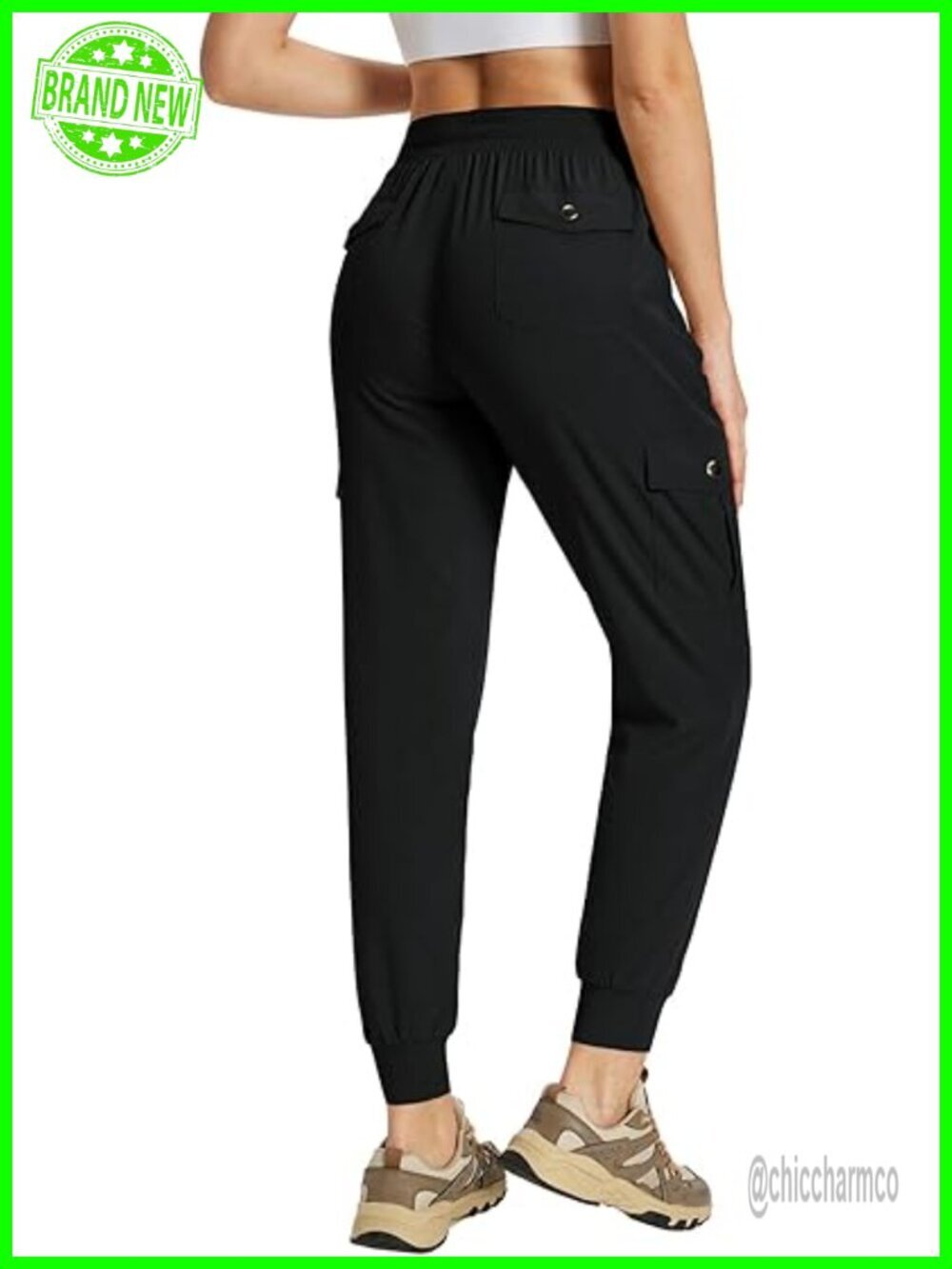Women's Lightweight Cargo Joggers Quick Dry Water Resistant Hiking Pants Six